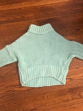 Free People- Aqua Green Mockneck Sweater- Medium